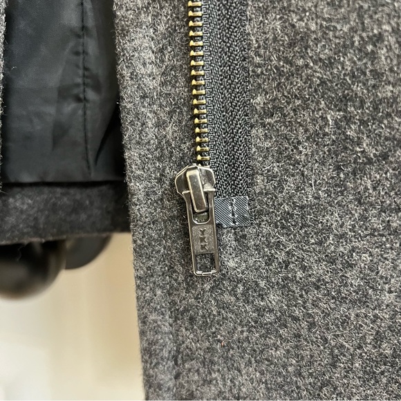 JCrew Hooded Wool Blend Pea Coat in Gray, Size 0P - Picture 9 of 10